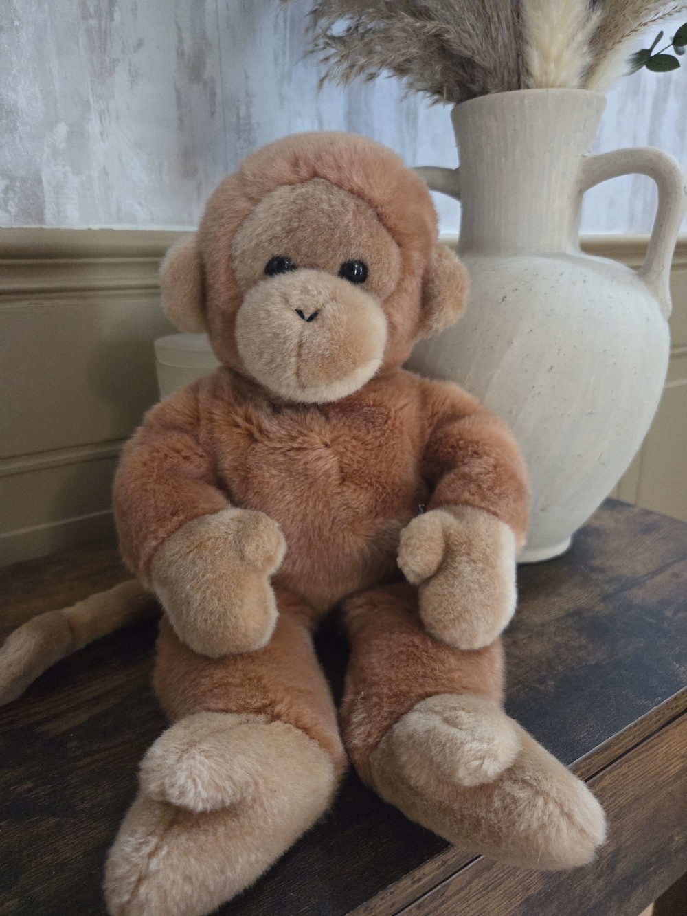 Vintage 1998 Ty Beanie Buddy Bongo Monkey Plush Brown Large